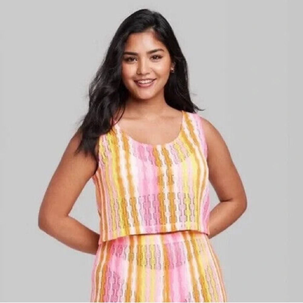 62. Wild Fable NWT Open Work Swing Crop Top